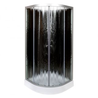 Душевая кабина Deto L 801 N без крыши BLACK 100х100х200 см