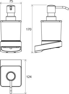 Ravak Дозатор для жидкого мыла  (стекло) TD 231