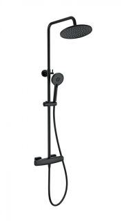 Душевая стойка Wonzon & Woghand  WW-B3035-A-MB Neo с термостатом чёрный матовый