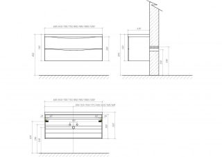 Тумба под раковину BelBagno подвесная 120x53см Bianco Opaco MARINO-1200-2C-SO-BO-P