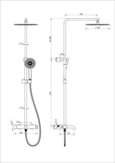 Душевая стойка Wonzon & Woghand Stick WW-88739017-BG брашированное золото