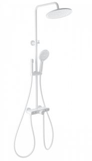 Душевая стойка Wonzon & Woghand Muse Selesta WW-B4113-MW с термостатом белый матовый