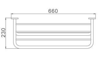 Полка для полотенец Haiba HB804 хром