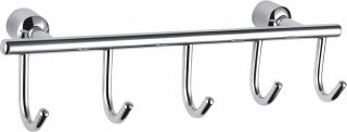 Вешалка с пятью крючками для ванной Wonzon & Woghand WW-9382-5 хром