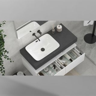 Столешница Velvex Unit 140, белый мрамор