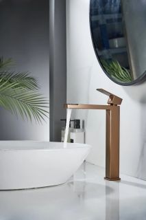 Смеситель для раковины высокий Knotlor KN-24/RB, бронза