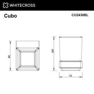 Стакан подвесной WHITECROSS Cubo CU2430GM оружейная сталь