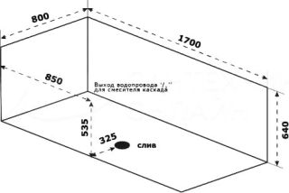 Ванна BAS Мадрид 170х80 белый