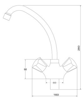Смеситель для кухни РМС PL4-271F белый