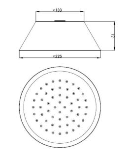 Верхний душ, хром Cezares CZR-SPA200-01