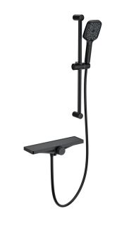 Смеситель для ванны с душем Wonzon & Woghand Onix WW-B2551-A-MB с термостатом чёрный матовый