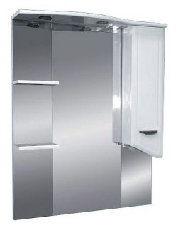 Зеркальный шкаф с подсветкой Misty Дрея 85см правый белый