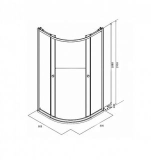 Душевой уголок с поддоном PARLY ZF81B (80х80х193)