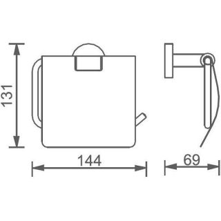 Бумагодержатель Aquanet 264909 хром