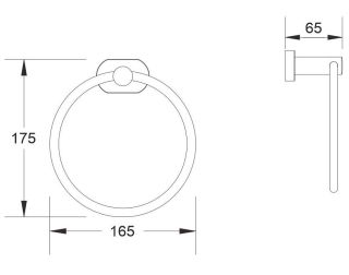 Полотенцедержатель Shevanik SG5106T оружейная сталь